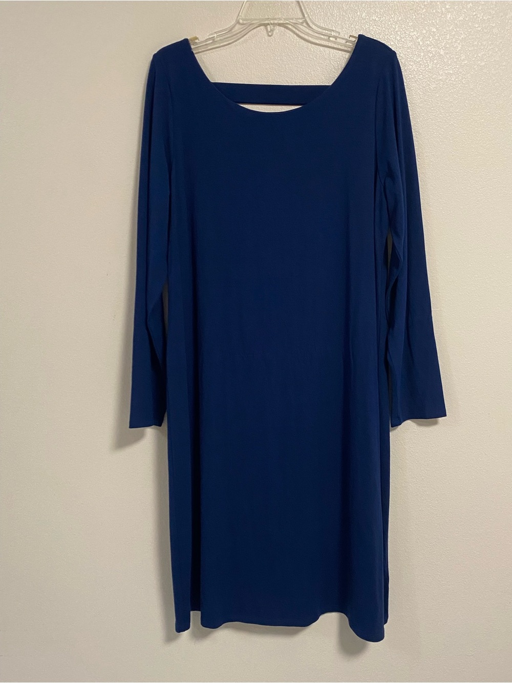 Eileen Fisher Dress Women’s Size XL Deep Blue Ballet Knee Length Shift Dress NWT